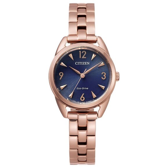 Citizen Women's Eco-Drive Pink Gold Stainless Steel Watch 27MM EM0688-78L - Picture 1 of 4